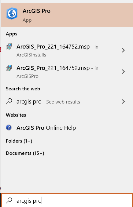 Sign into Pro by Windows Search